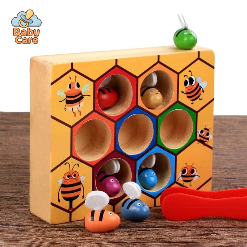Jouet éducatif en bois ruche abeilles - utilisation en situation