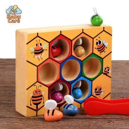 Jouet éducatif en bois ruche abeilles - utilisation en situation