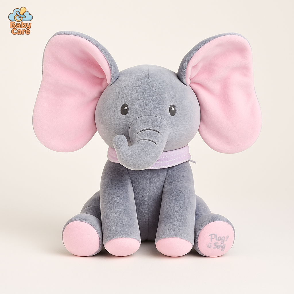 Bibou : l'Elephant Cache-Cache Musical |  Baby Care - vue de face