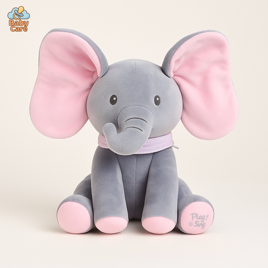 Bibou : l'Elephant Cache-Cache Musical |  Baby Care - vue de face