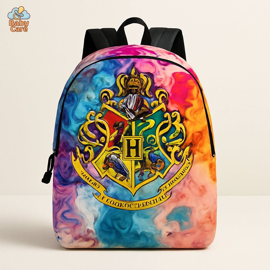 Cartable Harry Potter Coloré avec Trousse - vue de face