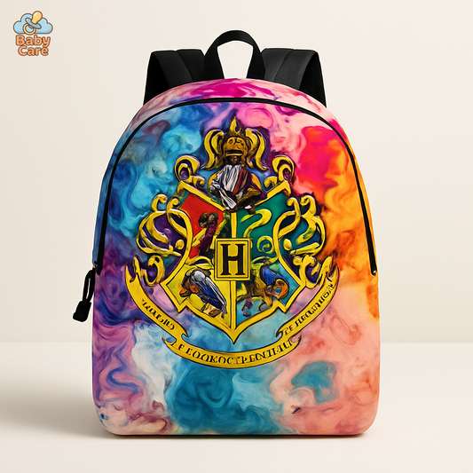 Cartable Harry Potter Coloré avec Trousse - vue de face
