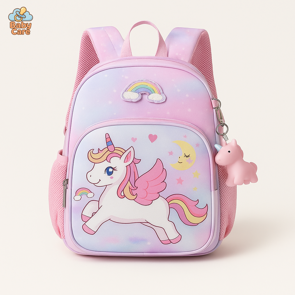 Cartable licorne confort pour le dos - vue de face