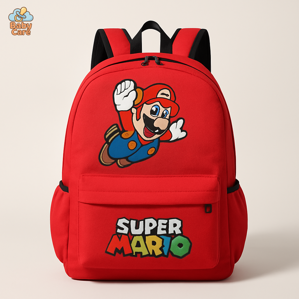 Cartable Mario Imprimé Coloré - vue de face