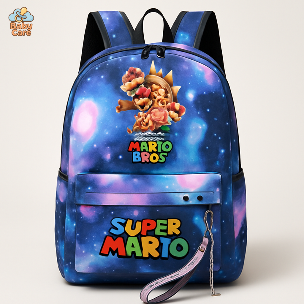 Cartable Mario Princesse Peach - vue de face