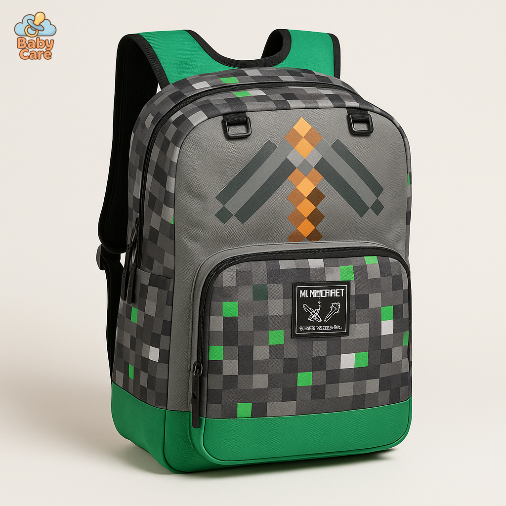 Cartable Minecraft Grande Capacité - vue de face