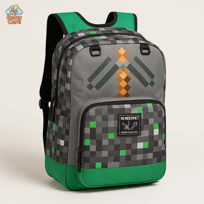 Cartable Minecraft Grande Capacité - vue de face