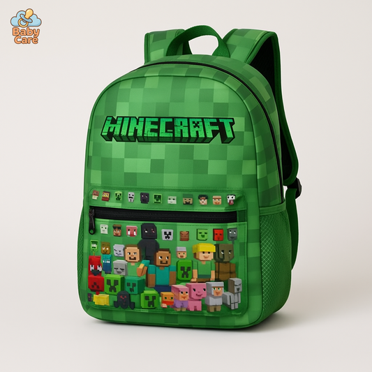 Cartable Minecraft Imprimé Intégral - vue de face