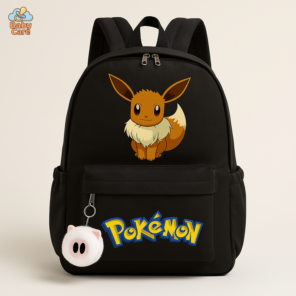 Cartable Pokemon Avec Porte Clé - vue de face