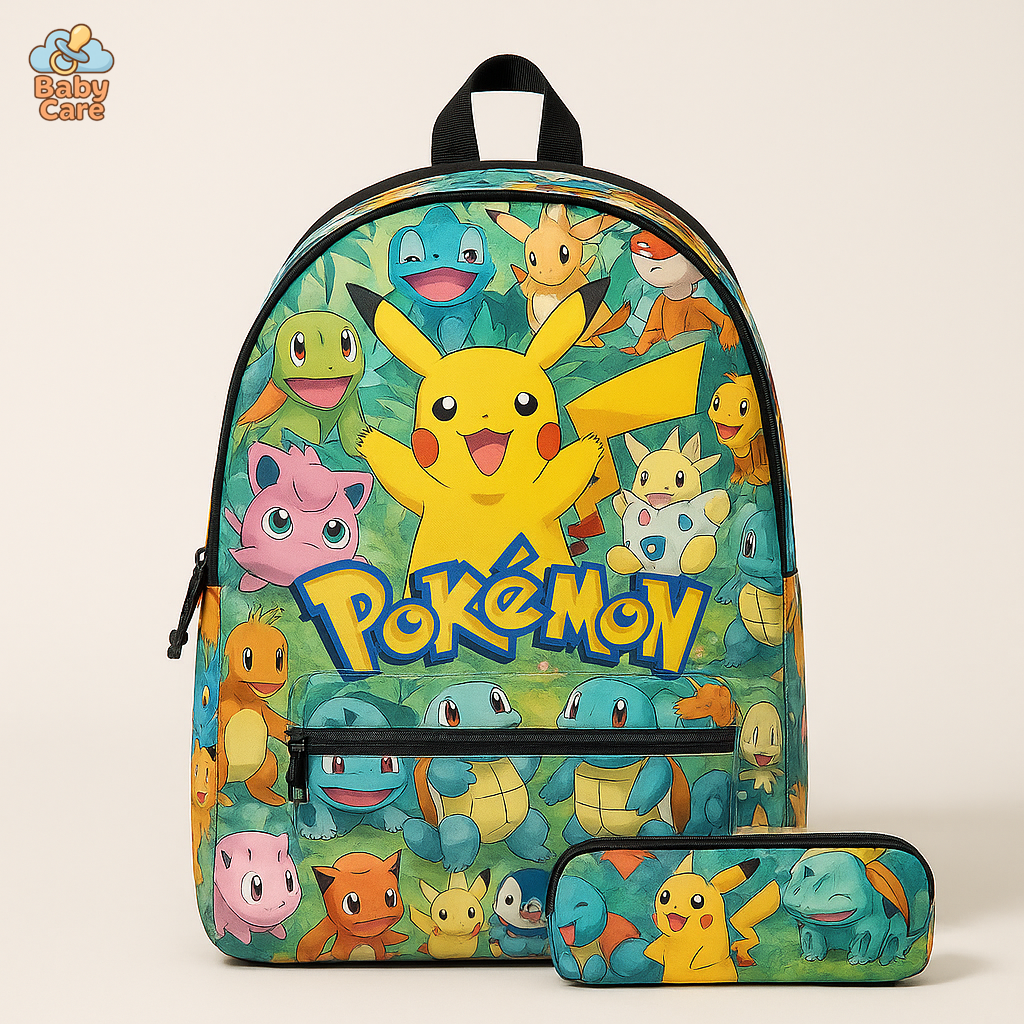 Cartable Pokemon Rentrée Scolaire - vue de face