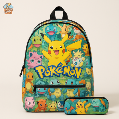 Cartable Pokemon Rentrée Scolaire - vue de face