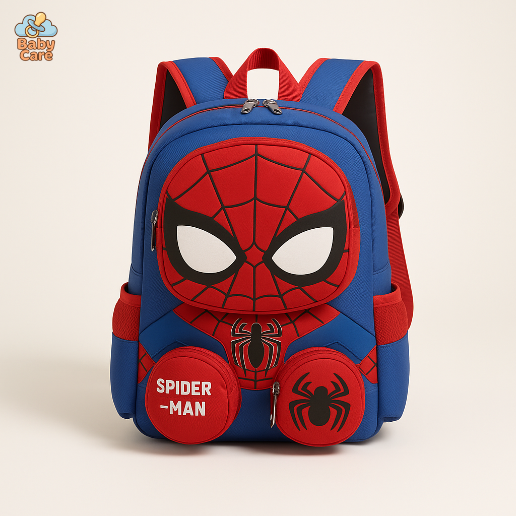 Cartable Spiderman 3D Poches Pratiques - vue de face