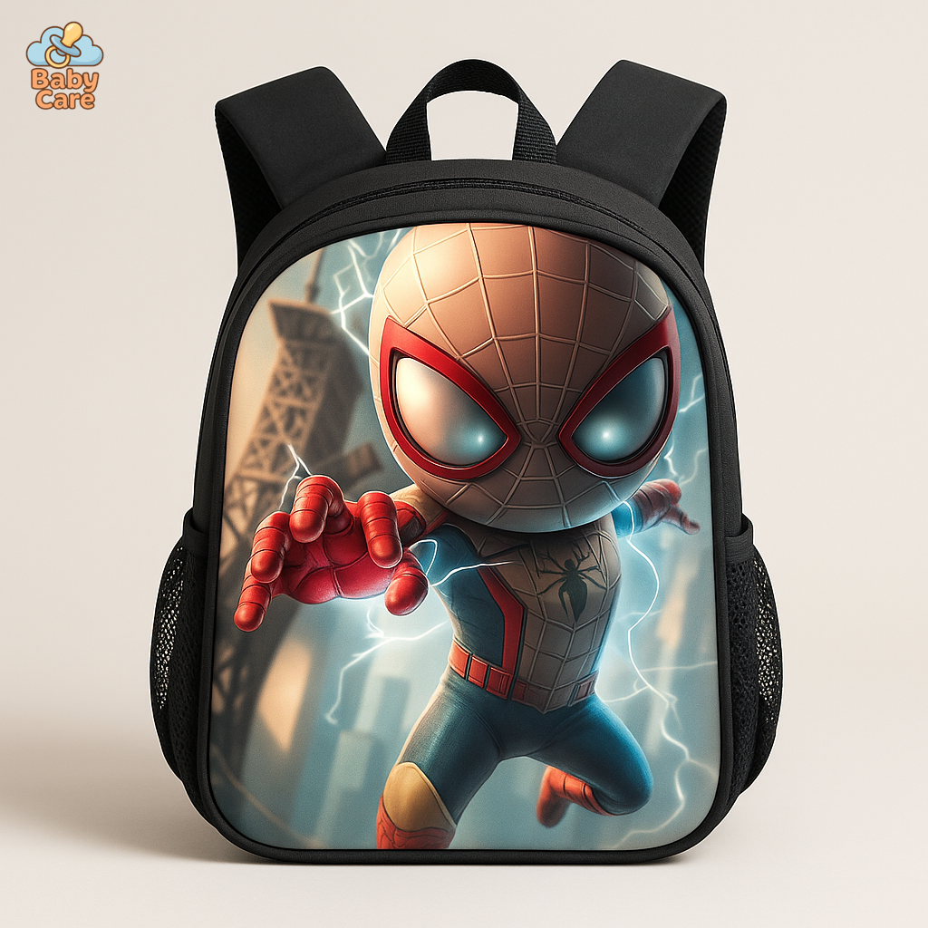 Cartable Spiderman Imprimé Mini Spiderman - vue de face