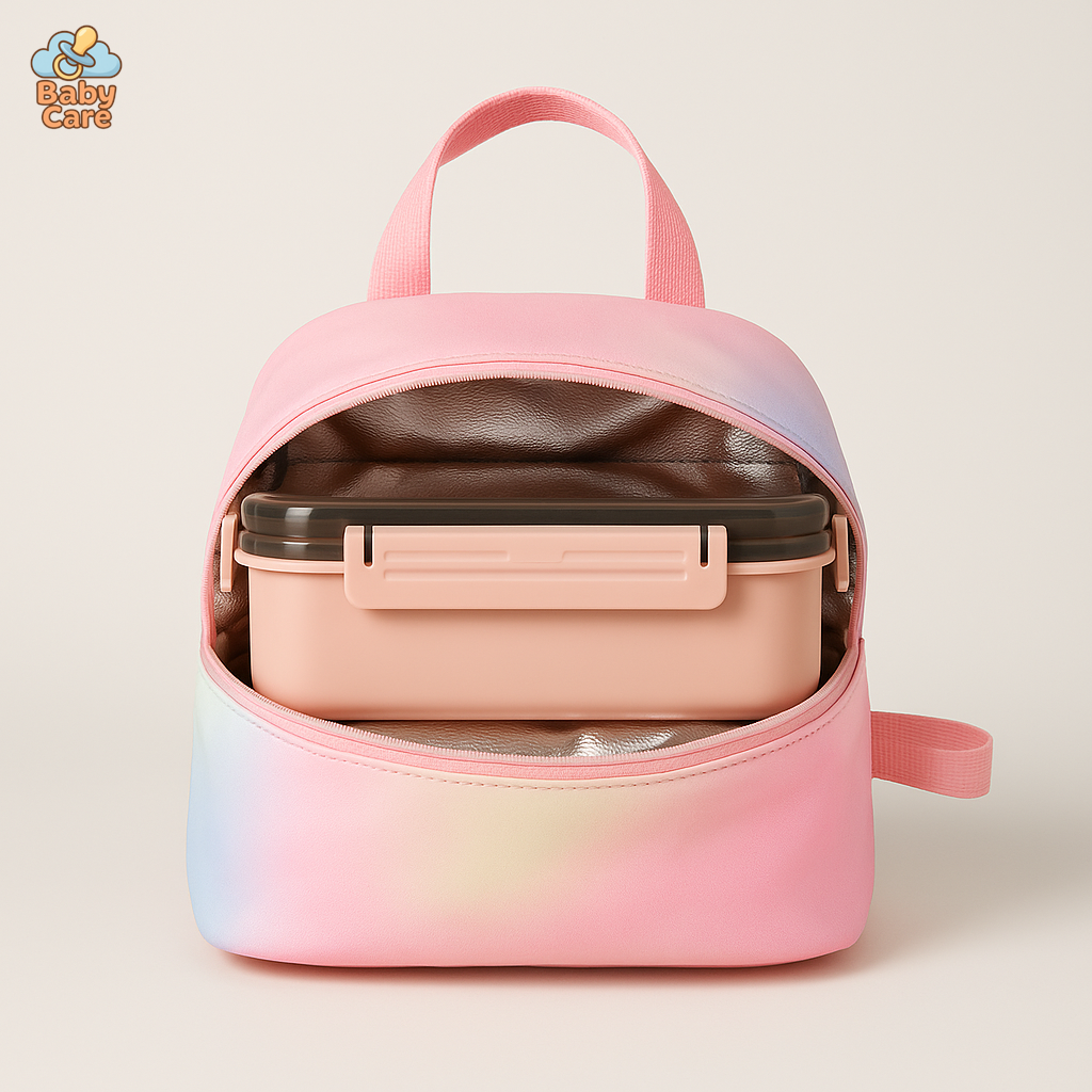 Cartable Stitch Coloré avec Boite à Lunch et Trousse - vue de face