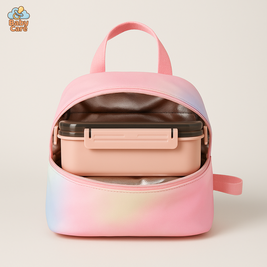 Cartable Stitch Coloré avec Boite à Lunch et Trousse - vue de face