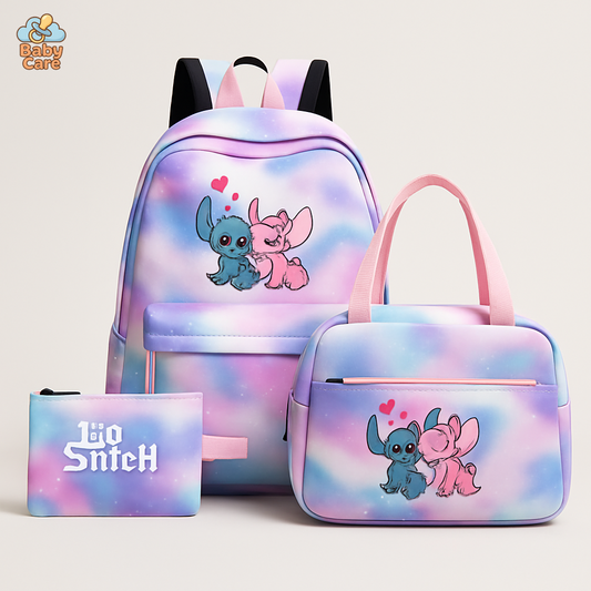 Cartable Stitch Imprimé Peace and Love - vue de face