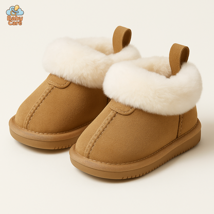 Chaussons Mignons en Peluche pour Bébés - vue de face