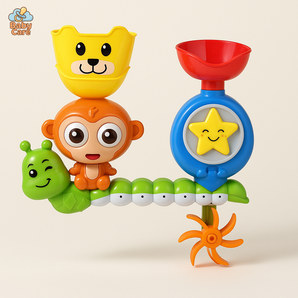 Chenille et Singe Jouet de Bain - vue de face