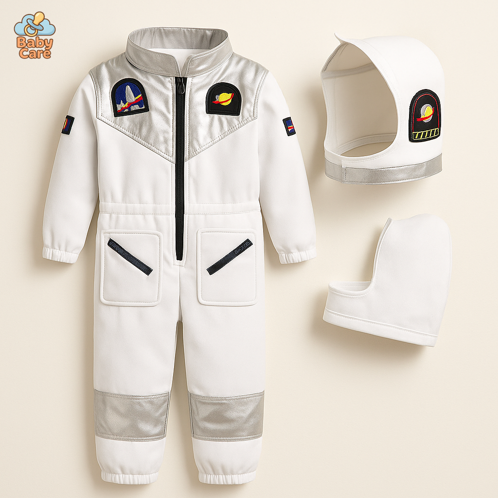 Costume d'Astronaute Enfant avec Casque Brillant - vue de face