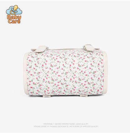 Cartable 34cm motifs à fleur - photo lifestyle