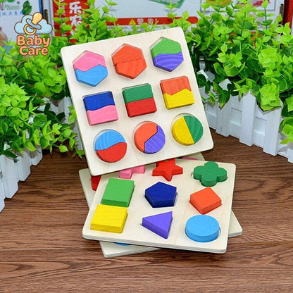 Montessori Puzzle 3D Formes Géométriques - détail du produit