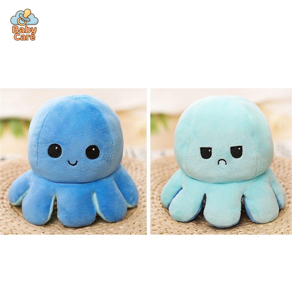 Peluche Poulpe Réversible Deux Couleurs à l'Humeur Changeante - zoom sur la matière