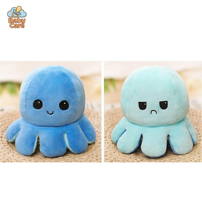 Peluche Poulpe Réversible Deux Couleurs à l'Humeur Changeante - zoom sur la matière