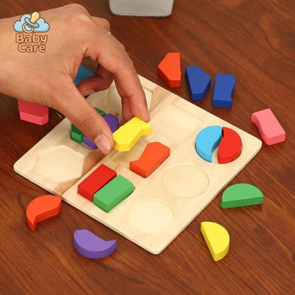 Montessori Puzzle 3D Formes Géométriques - zoom sur la matière