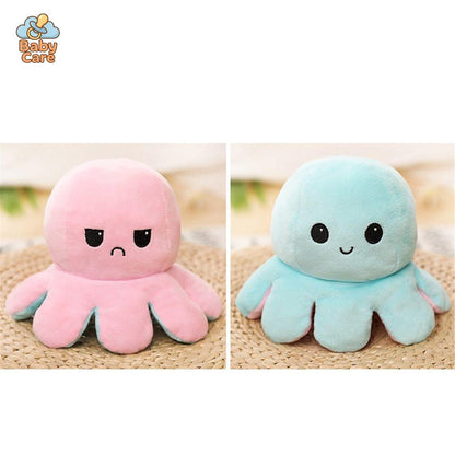 Peluche Poulpe Réversible Deux Couleurs à l'Humeur Changeante - photo lifestyle