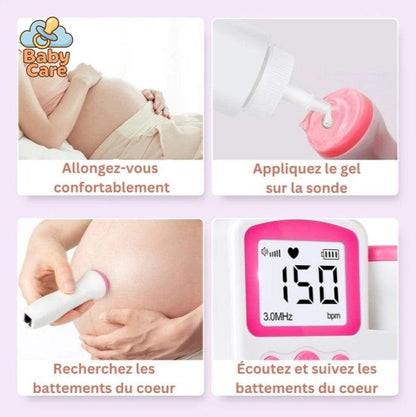 Doppler Fœtal – Appareil portable pour écouter les battements du cœur de bébé - zoom sur la matière