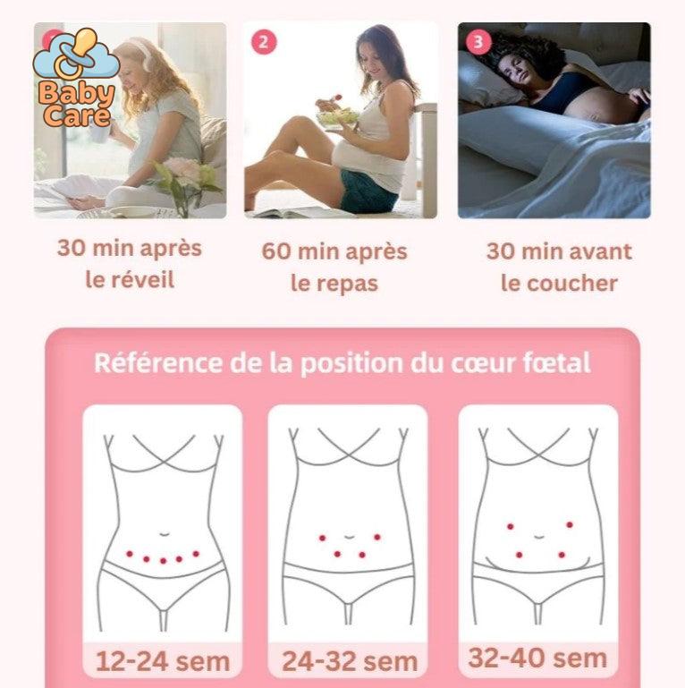 Doppler Fœtal – Appareil portable pour écouter les battements du cœur de bébé - utilisation en situation