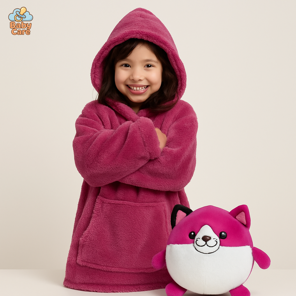 DoudouPops - Le doudou et sweat à capuche 2-en-1 - vue de face