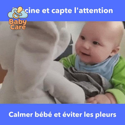 Bibou : l'Elephant Cache-Cache Musical |  Baby Care - zoom sur la matière