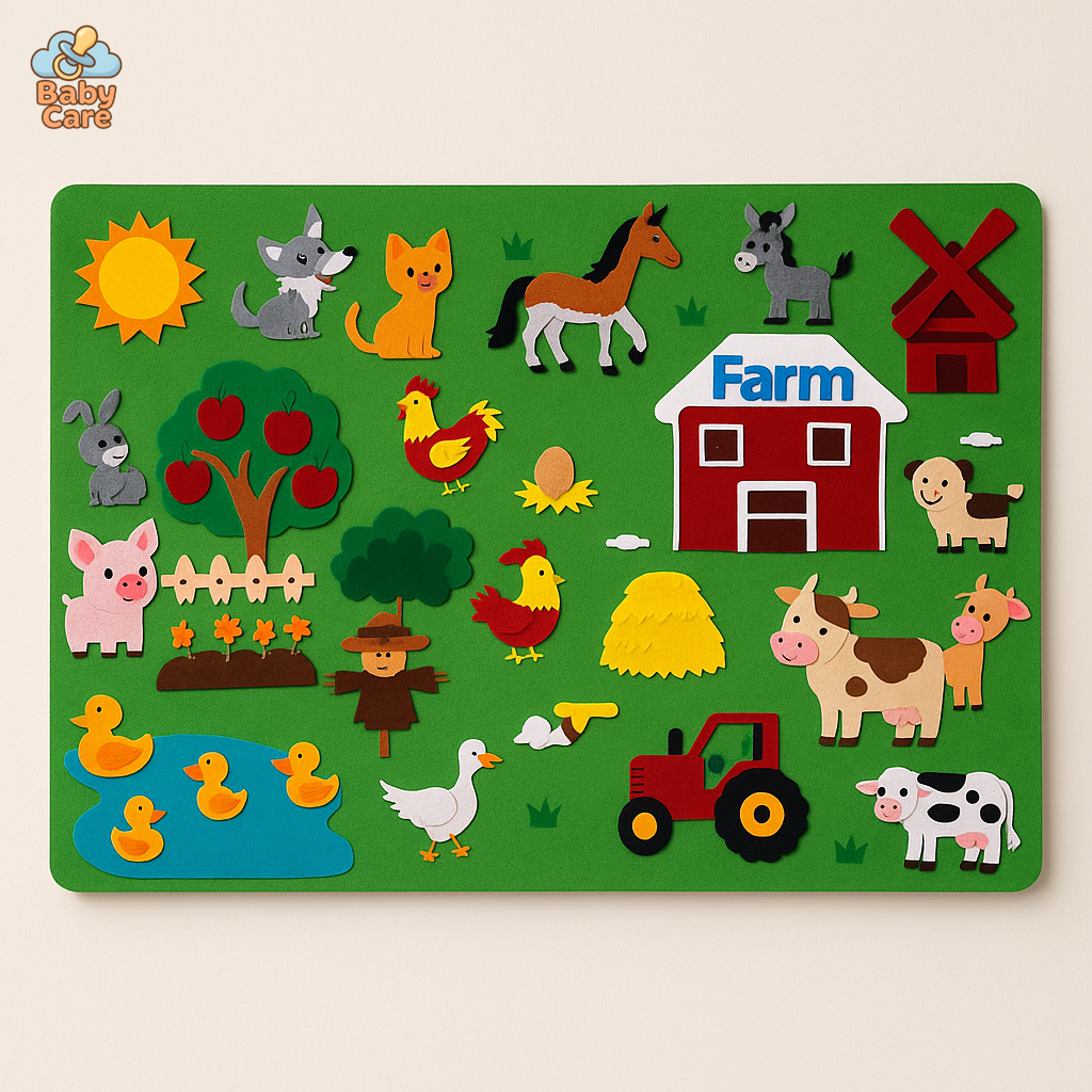 FeltStory™ - Des découvertes et des jeux sans fin ! - Tableau en feutre - vue de face