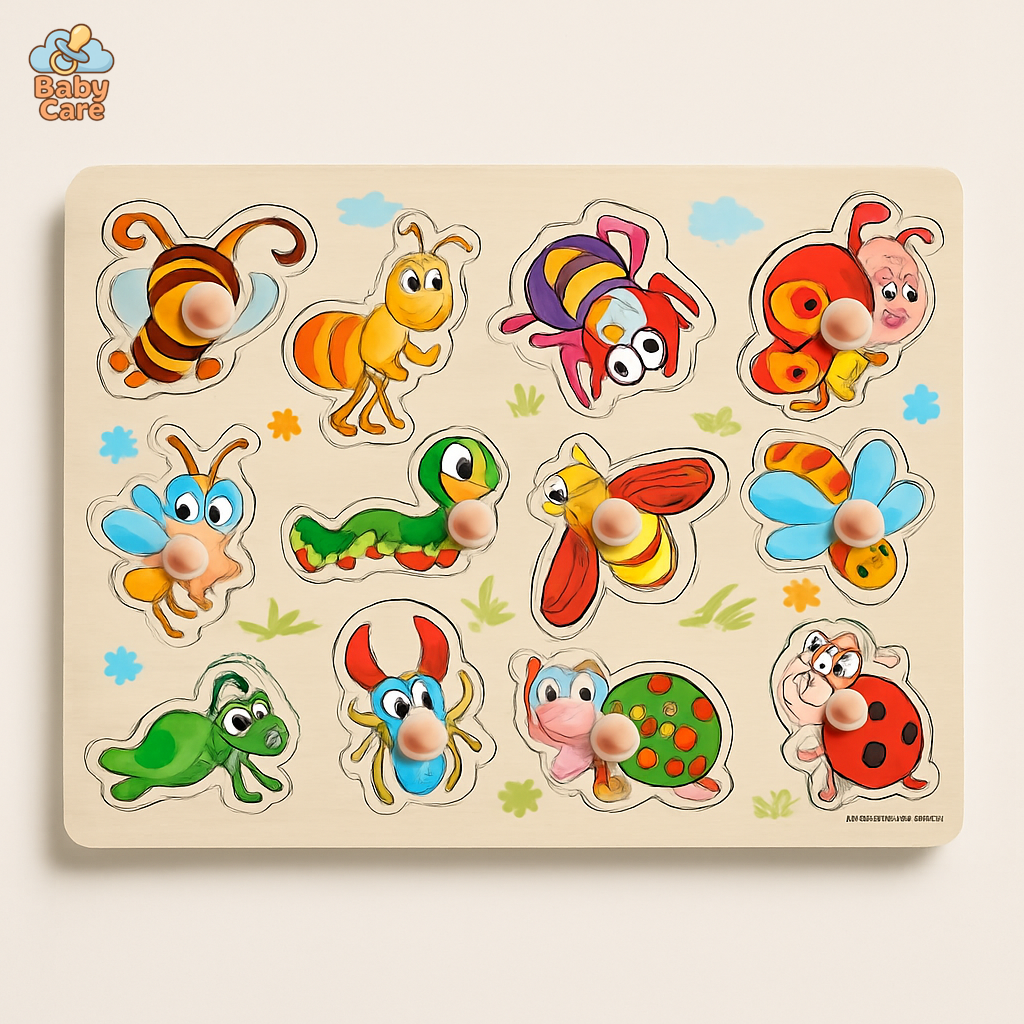 Formes en Bois à Replacer Animaux et Insectes - vue de face