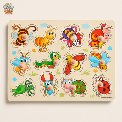 Formes en Bois à Replacer Animaux et Insectes - vue de face