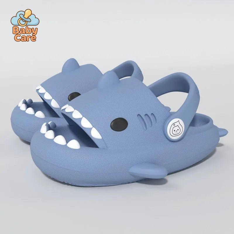 Sandales bébé garçon et filles souples requin - vue de profil
