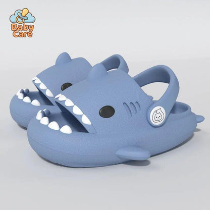 Sandales bébé garçon et filles souples requin - vue de profil