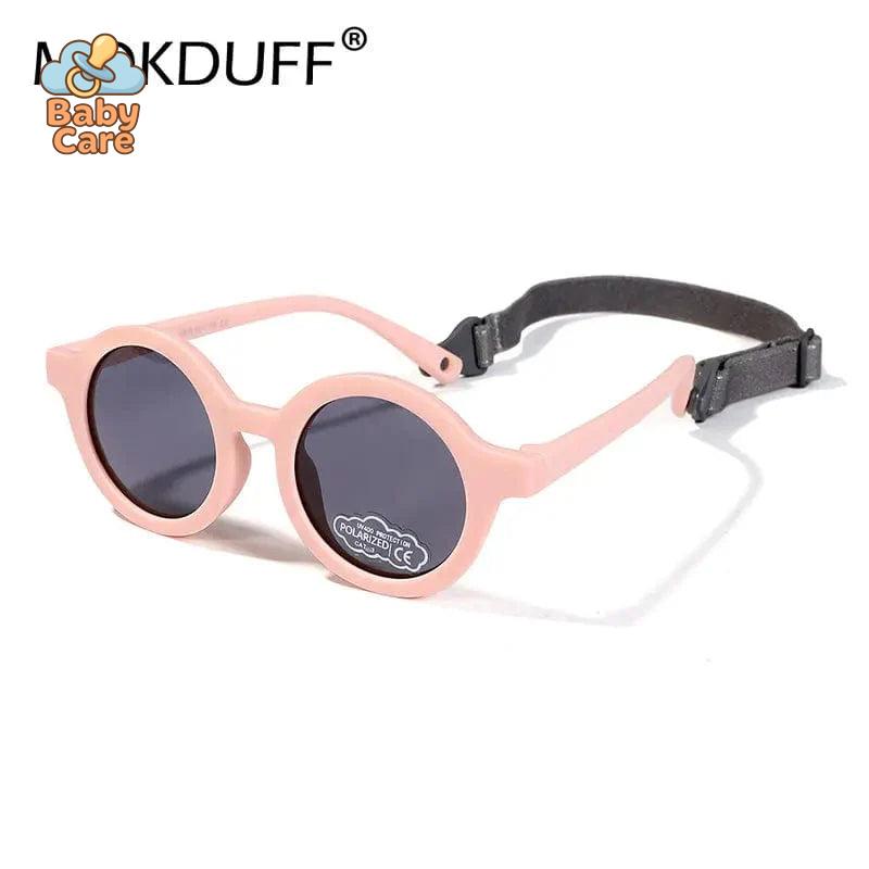 Lunettes de soleil bébé rondes avec sangle - photo lifestyle