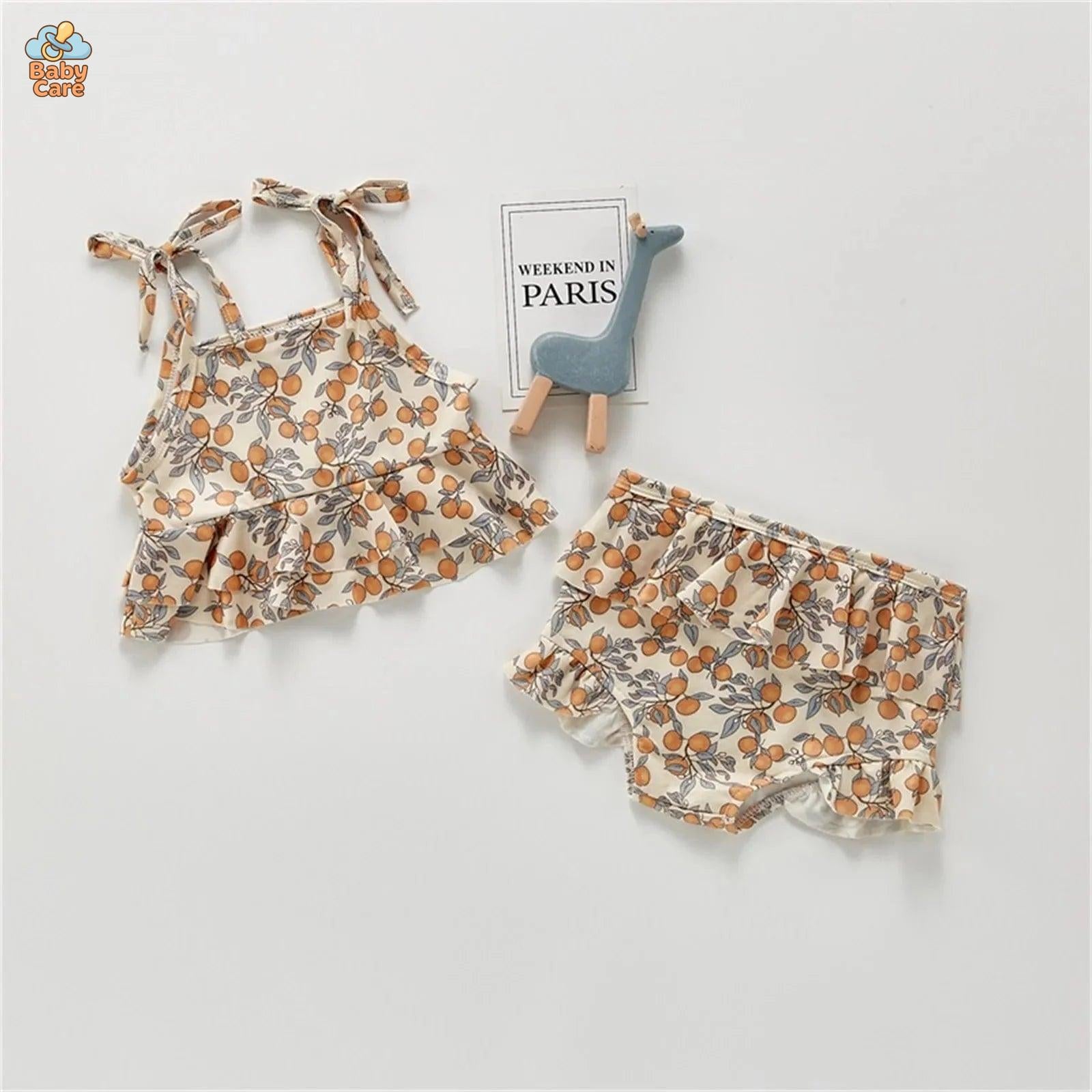 Maillot de bain bébé à imprimé floral - vue de profil