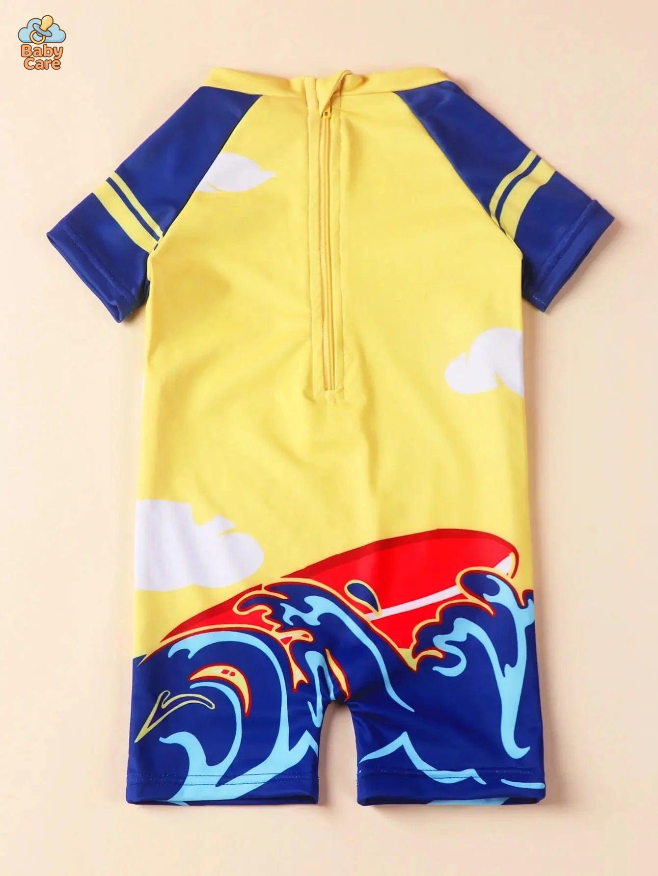 Maillot de bain bébé fermeture éclair protection UV - détail du produit