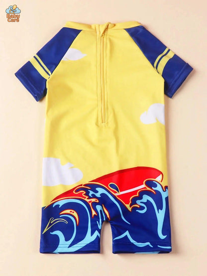 Maillot de bain bébé fermeture éclair protection UV - détail du produit