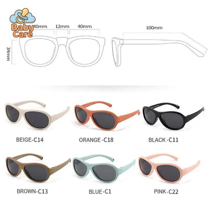 Lunettes de soleil bébé flexible avec sangle réglable 0-3 ans - packaging du produit
