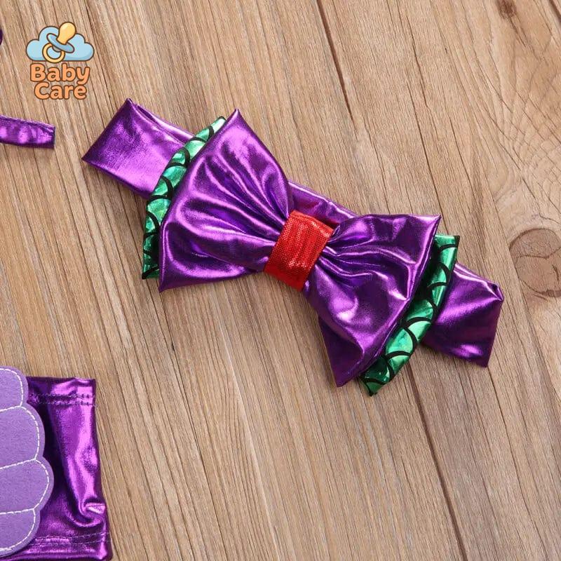 Maillot de bain bébé filles de 0 à 8 ans ensemble sirène - détail du produit