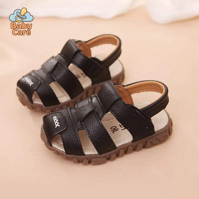 Sandales bébé garçon et filles en cuir souple - vue de profil