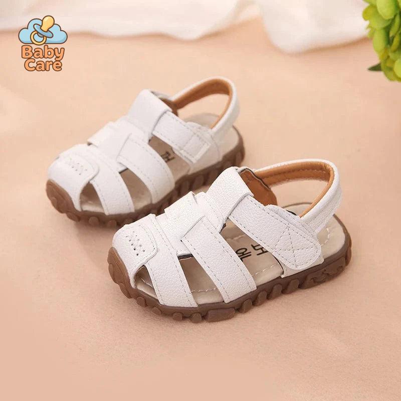 Sandales bébé garçon et filles en cuir souple - zoom sur la matière