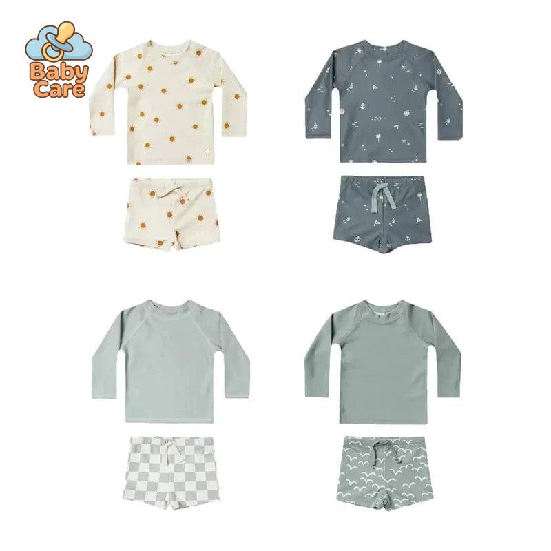 Maillot de bain bébé garçon vacances hawaïens - vue de profil
