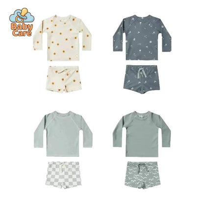 Maillot de bain bébé garçon vacances hawaïens - vue de profil