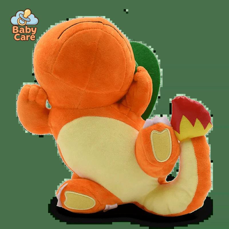 Peluche Salamèche contre la pluie - zoom sur la matière