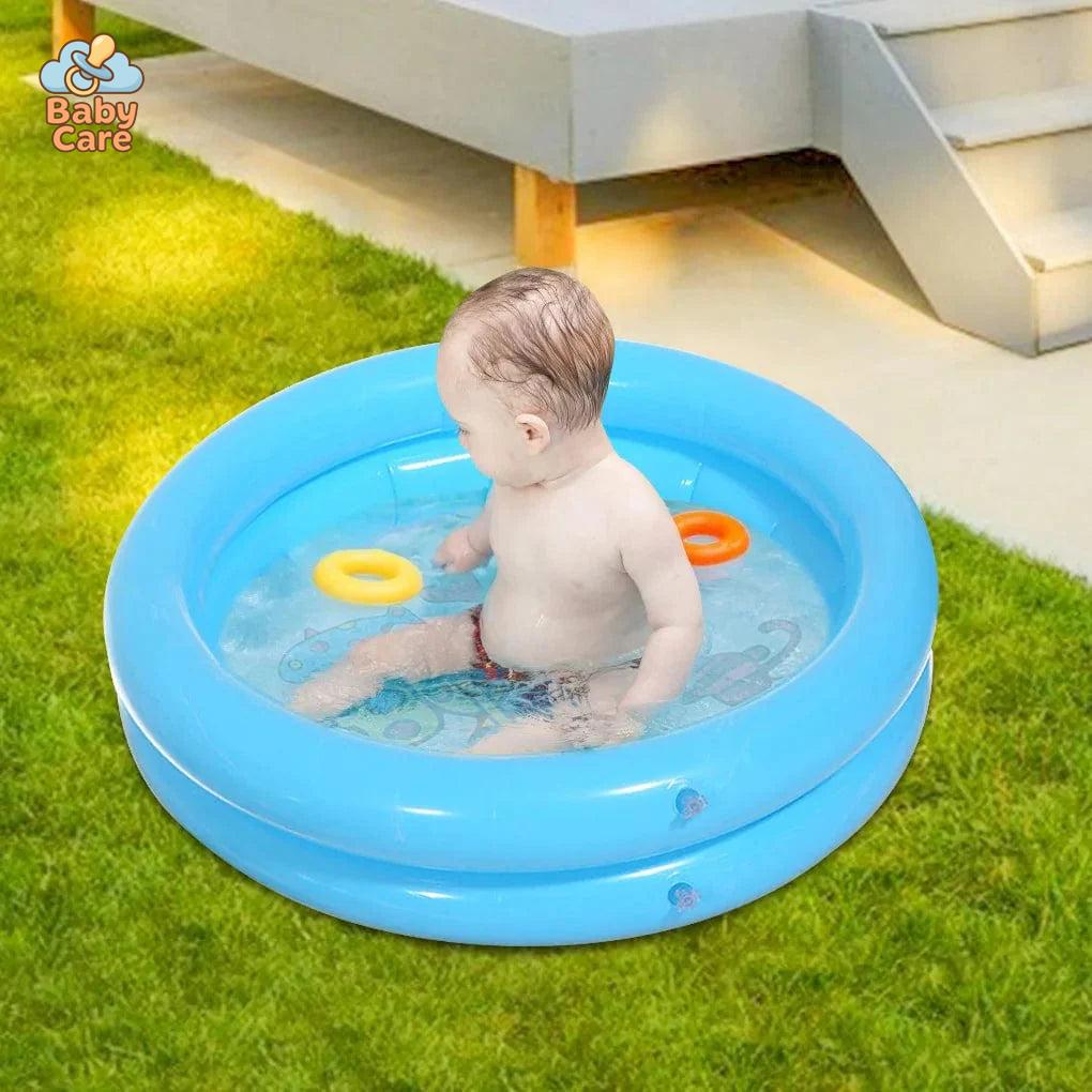 Piscine gonflable pour bébé imprimé animaux - vue de profil